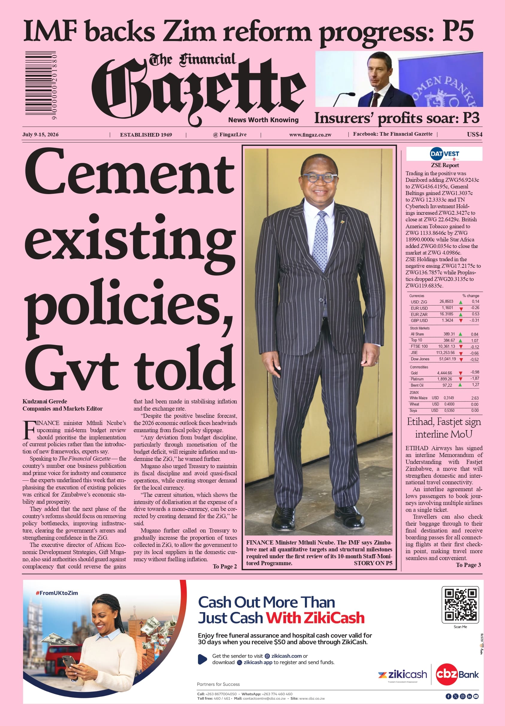 Thursday 9 July 2026